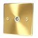 SATIN BRASS TELEVISION SOCKET C434BBW