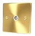: SATIN BRASS TELEVISION SOCKET C434BBW