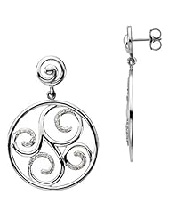 Sterling Silver Diamond Earrings - 0.37 Ct. -- LIFETIME WARRANTY