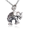 $17.99 - Sterling Silver Marcasite Elephant Necklace