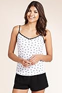 Pure Cotton Scoop Neck Bow Print Shorties
