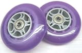 SET of 2 Purple Wheels for Razor Scooter W/abec5 Bearing