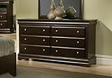 Bedroom Storage Dresser with Drawers in Cappuccino Finish