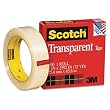 Scotch&reg; Premium Transparent Film Tape 600 Clear, 1 Inch x 72 Yards