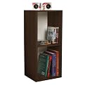 Way Basics Cube Plus Eco-Friendly 2-Shelf Storage Unit, Espresso Wood Grain