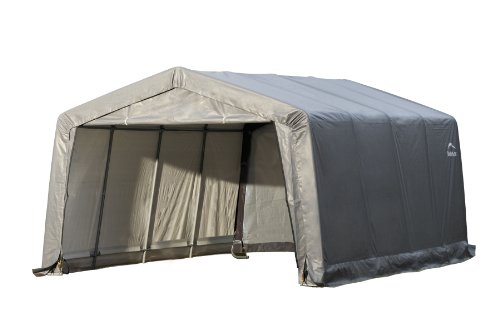 ShelterLogic Garage-In-A-Box, Gray, 12 x 16 x 8-Feet
