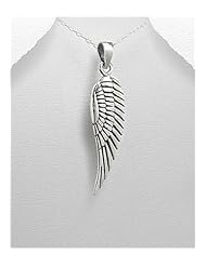 Angel Wings Pendant Necklace In Sterling Silver