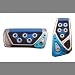 RAZO RP103BL Blue Automatic Pedal Covers