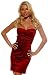 Red Strapless Sexy Tube Satin Prom Party Evening Mini Dress