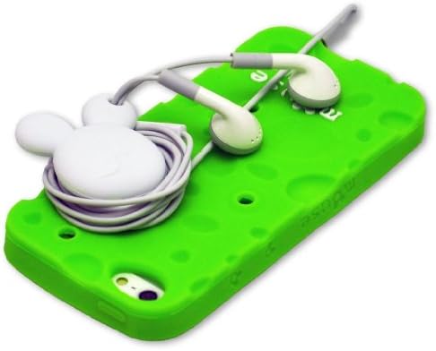 Yuersal Green Cute 3D Cheese Rabbit with Fragrant Style Soft Silicone Skin Case Cover for Iphone 4 4S