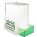Brady EPD 13" Height, 6" Width, 8" Depth, Acrylic, Green On Clear Color Ear Plug Dispenser, Legend "Wear Your Earplugs It's Sound Advice"