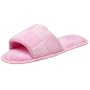 MUK LUKS Women's I Luv Planet Earth Patch Scuff,Strawberry,Medium (US Women's 7-8 M)