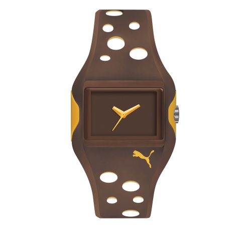 Puma Women's Flow Collection Brown Rubber Watch #PU900081003