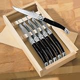 Jean Dubost Laguiole 6-Piece Steak Knives (Black