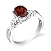 Sterling Silver 1.50 cts Oval Shape Garnet Ring Size 6