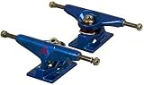 Venture Low (Set of 2) Skateboard Trucks - 5.0 Inch - Metallic Blue Hanger / Blue Base