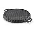 Paula Deen 12-in. Signature Cast Iron Single Burner Reversible Grill/Griddle.