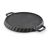 Paula Deen 12-in. Signature Cast Iron Single Burner Reversible Grill/Griddle.