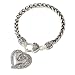 Thick Chain Silver Heart Charm Bracelet Fashion Jewelry