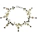 EXP Handmade Pearl, Jade & Sterling Silver Charm Bracelet image 1