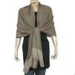 Gold Cashmere Pashmina Wrap Shawl Handcrafted in India 80 x 28 inches