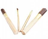 Estee Lauder 2008 Blockbuster Gold Brush Set with Black Cosmetic Case Holiday Travel