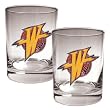 Golden State Warriors 2pc Rocks Glass Set - Primary Logo NBA Basketball