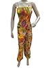 Yoga Dress Yellow Floral Print Harem Pants Romper Jumpsuit