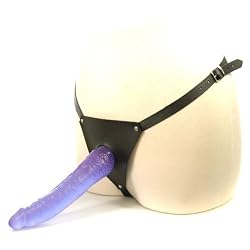 Fetish Fantasy Leather Strap On Satisfy-Her Dildo