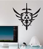 Zelda Skyward Sword Wall Art Decal Peel and Stick. Black