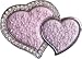 Womens Pink "Rhinestone Floral Heart" Fashion Belt Buckle