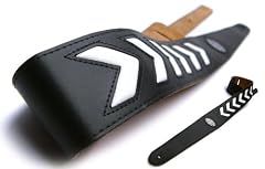 Black/White 'Two Tone Series' Faux Leather Guitar Strap for Electric/Acoustic/Bass Guitar