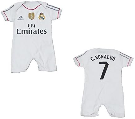 Real Madrid Home Baby Jumpsuit 2015/2016 C Ronaldo 4-8 months Model: (Newborn, Child, Infant)
