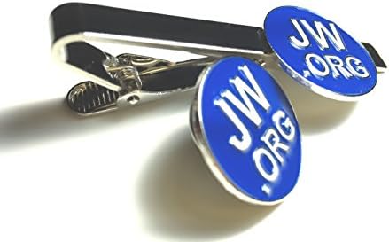 Jw.org Necktie Clip and Lapel Pin Set Round Blue