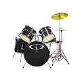 GP Percussion 5-pc. Complete Drum Set - Black