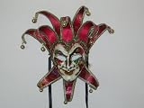 VENETIAN JOKER CARNIVAL MASK/RED FULL MASK