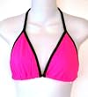 Juniors - Fully Lined Adjustable Triangle Swim Top with Contrast Binding. 8 Color Combinations. Sizes S - XL