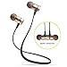 Bluetooth Headset, Sweatproof V4.0 Wireless Bluetooth Earphones In-Ear Noise Cancelling Headphones Earbuds with Microphone & Stereo for Running Sports with Magnet Attraction (Golden)