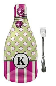 Peppy Monogram Melted Bottle Server & Spreader - K