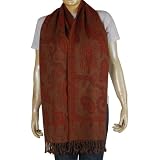 Pure Wool Body Wrap Stoles in Paisley Weaving