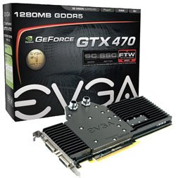 EVGA ビデオカード GeForce GTX 470 Hydro Copper FTW (DDR5/1280MB) 012-P3-1479-AR