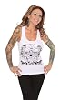 Cartel Ink Calavera Sugar Skull Beater White Sexy Shirt Tank