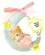 Carlton Cards Heirloom 2010 Sleeping Baby Girl Bear on Moon Christmas Ornament