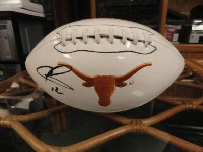 Colt Mccoy Signed Texas Longhorns Logo Football Browns - Autographed College Footballs