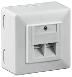 Wentronic CAT6 Universaldose (2x RJ45 geschirmt Anschluss) wei&szlig;