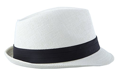 Jazz Fedora Hat with Black Band (Brim: 22.5 Inches Approx) - COLORS MAY VARY