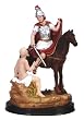 Luciana Collection - Statue - Saint Martin of Tours - Red - Poly Resin Statues on Dark Base - 8in.