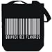 Canvas Tote Bag Black  Bouvier des Flandres BARCODE  Dogs