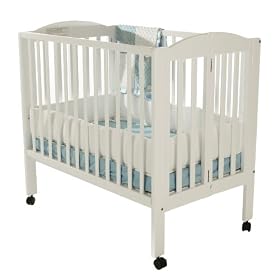 Dream On Me 2 in 1 Portable Folding Stationary Side Crib, WhiteDream On Me 2 in 1 Portable Folding Stationary Side Crib