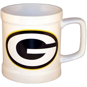 Green Bay Packers White 11 Oz Decal Coffee Mug by Encore